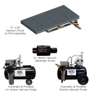 13"x25" Complete Vacuum Chuck and Pump Systems