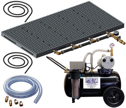 Complete Vacuum Workholding System with Portable Oil Free Electric Vacuum Pump