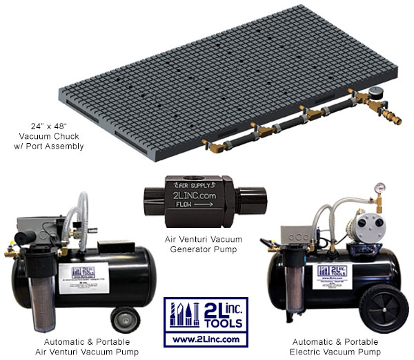 24" x 48" Complete Vacuum Workholding Systems